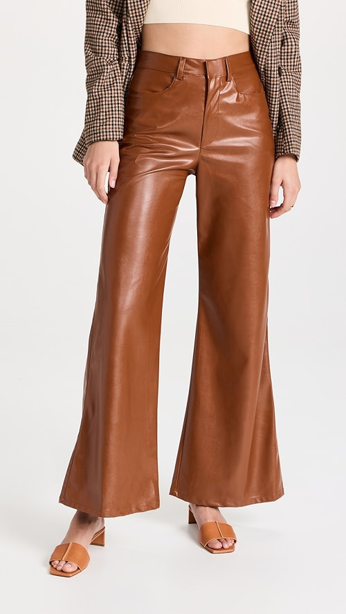 Enza Costa Vegan Leather Wide Leg Pants | SHOPBOP | Shopbop