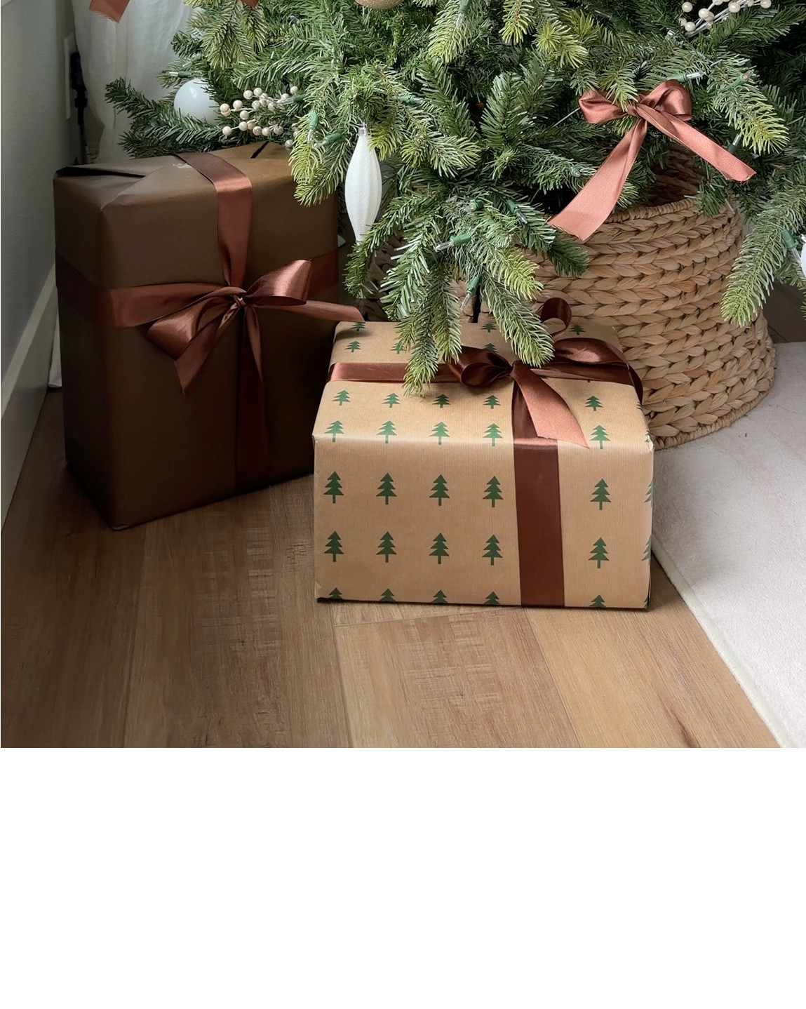 Christmas presents wrapping time!! when the winter holiday decor matches your wrapping paper just right ✨🤎

#LTKHoliday #LTKGiftGuide #LTKSeasonal