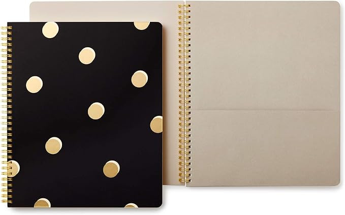 Kate Spade New York Large Spiral Notebook with 160 College Ruled Pages, Scatter Dot | Amazon (US)