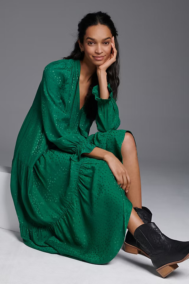 Maeve Wendy Tiered Maxi Dress | Anthropologie (US)