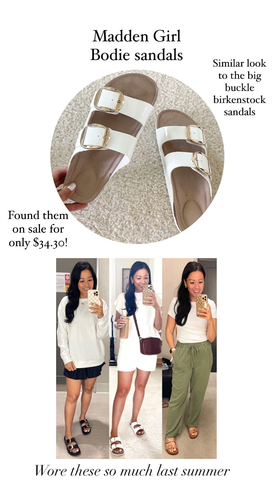 Madden Girl Bodie sandals
Birkenstock big buckle lookalike 



#LTKsalealert #LTKshoecrush #LTKfindsunder50