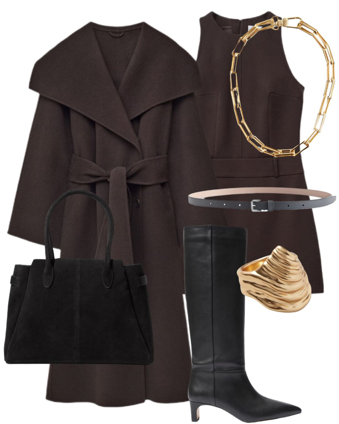 This gorgeous chocolate brown wool coat with the oversized lapels is such a show-stopper!  

 #LTKCyberWeek #LTKootd #LTKFindsUnder100