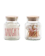 Naughty & Nice Glass Jar Set | TJ Maxx