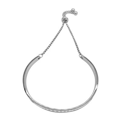 Adornia Tarnish Resistant Curved Bar Slider Bracelet (silver) | Target