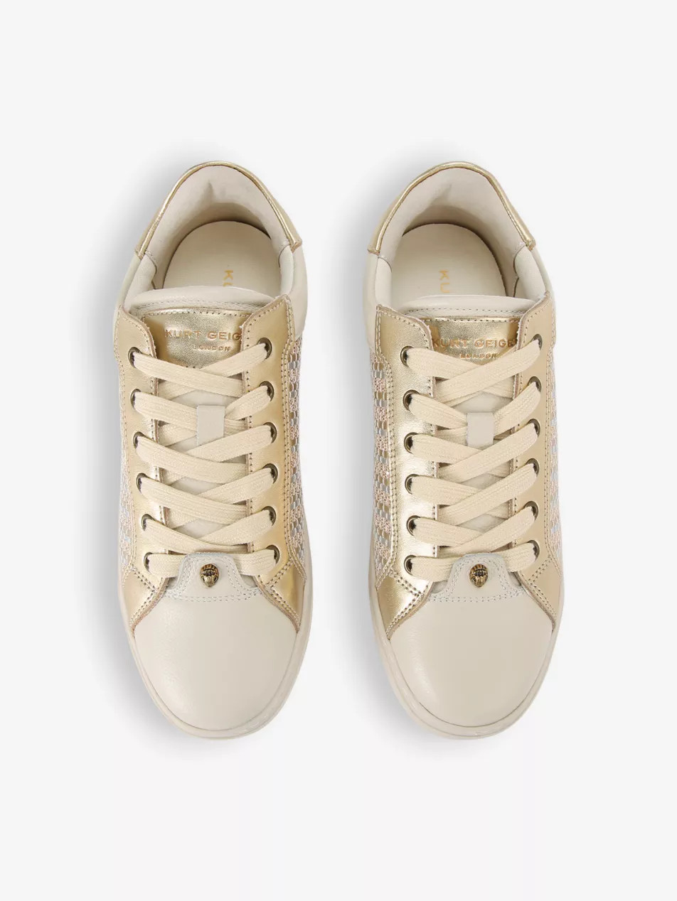 Kensington Cupsole logo-embossed leather low-top trainers | Selfridges