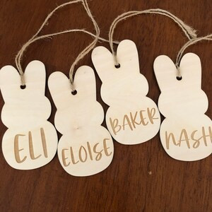 Easter Basket Tags | Bunny Tags | Name Tags | Easter Basket | Custom Name Tags | Easter Decor | E... | Etsy (US)