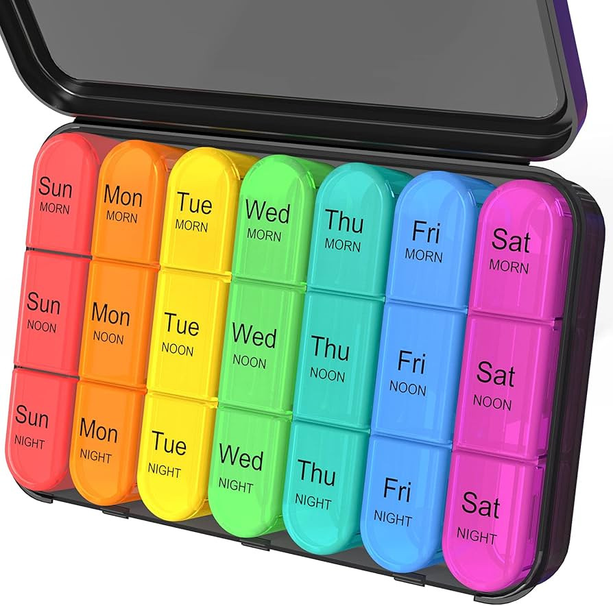 Daviky Pill Organizer 3 Times a Day, Daily Pill Box 7 Day, Weekly Cases Medicine Organizers to Ho... | Amazon (US)