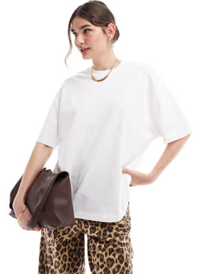 ASOS DESIGN slubby oversized tee in white | ASOS (Global)