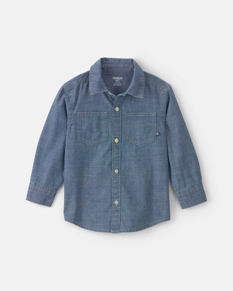 Toddler Boy Chambray Button-Down Shirt - Indigo - OshKosh B'gosh | Carter's | Carter's Inc