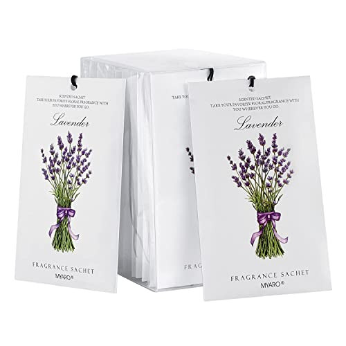 MYARO 12 Packs Lavender Scented Sachets Air Freshener for Drawer and Closet, Long-Lasting Sachets... | Amazon (US)