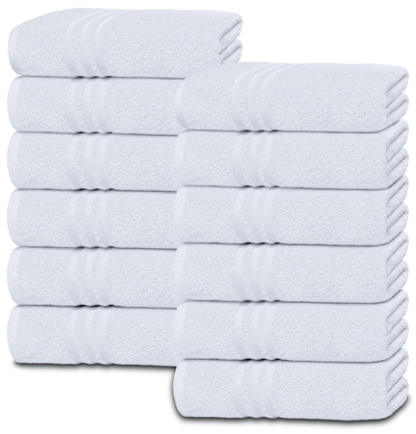 White Classic Hand Towels White Wealuxe Collection Hand Towels, 100% Cotton Soft and Lightweight ... | Walmart (US)