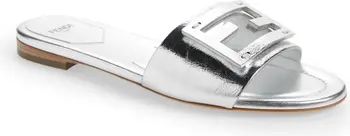 Baguette Metallic Slide Sandal (Women) | Nordstrom