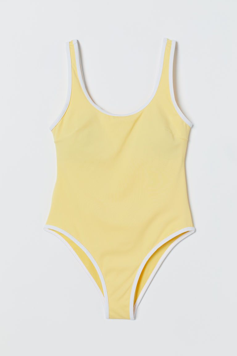 H & M - High Leg Swimsuit - Yellow | H&M (US + CA)