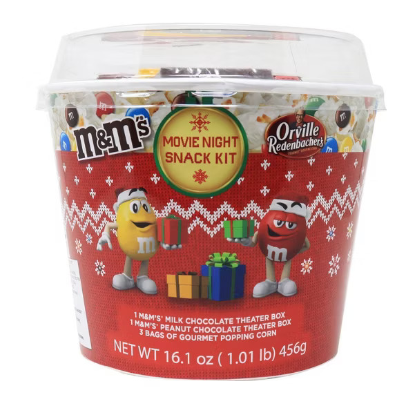 M&M's Holiday Gourmet Movie Night Snack Kit Variety Pack - 16.1oz | Target