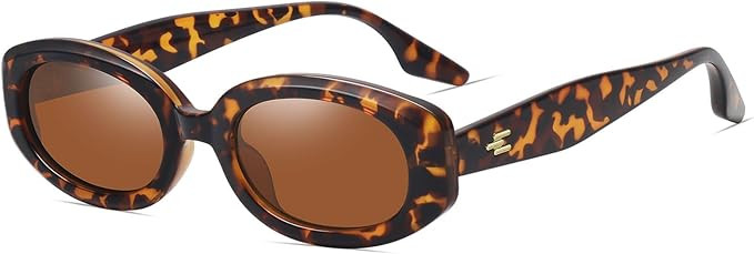 Fozono Trendy Skinny Oval Sunglasses for Women Men Retro 90s Fashion Narrow Square Rectangle Sung... | Amazon (US)