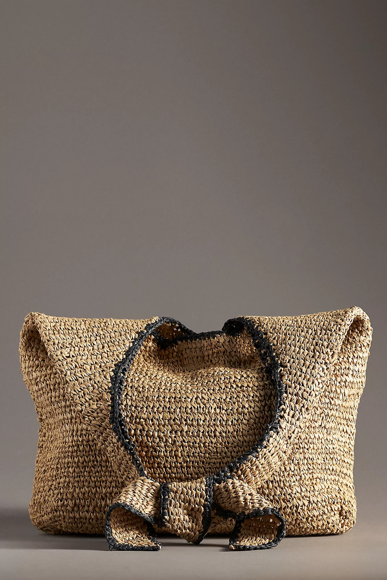 Tipped Raffia Knotted Tote | Anthropologie (US)