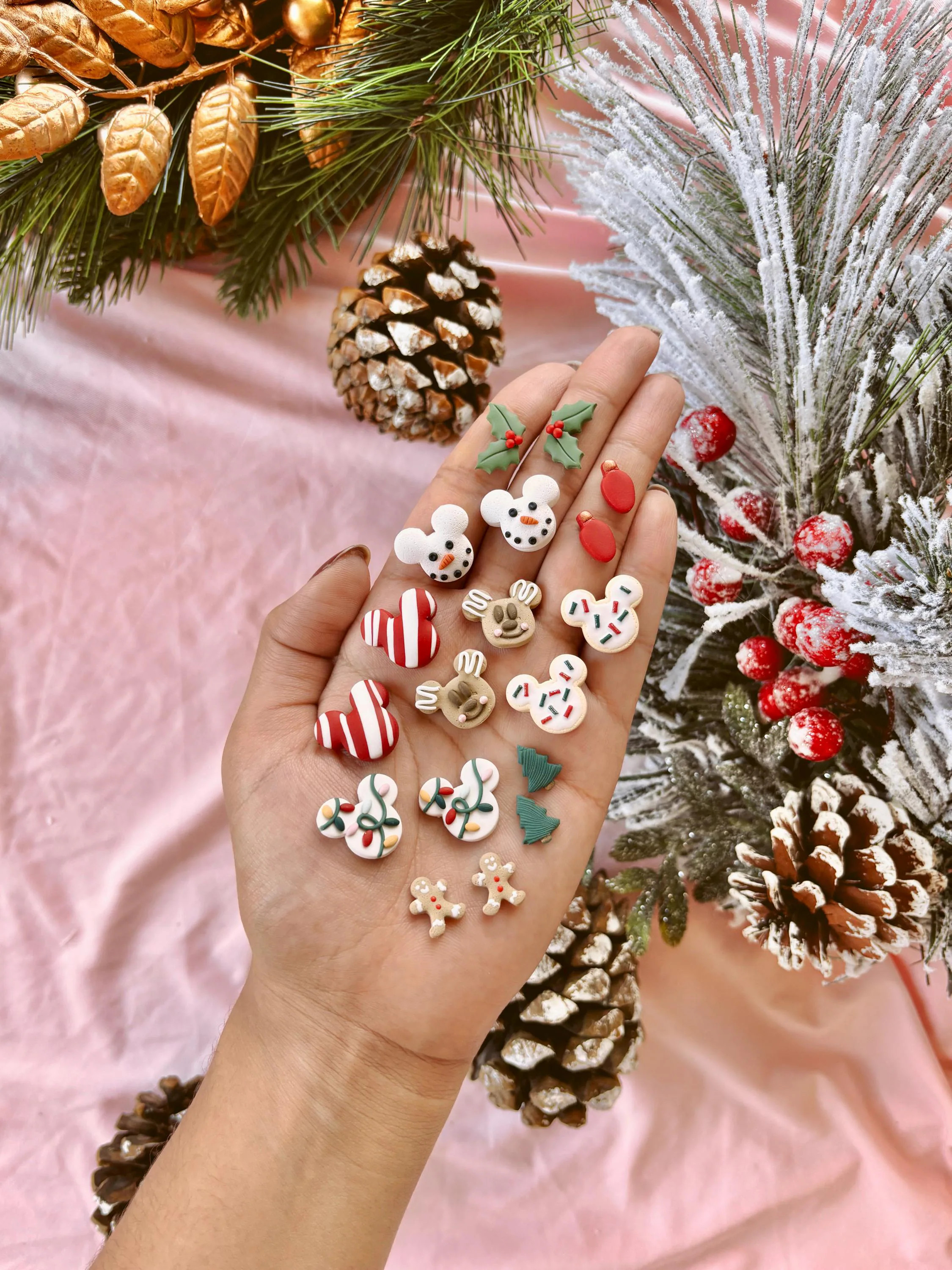 Christmas Clay Studs: Magical Theme Park Earrings | Etsy (Global)