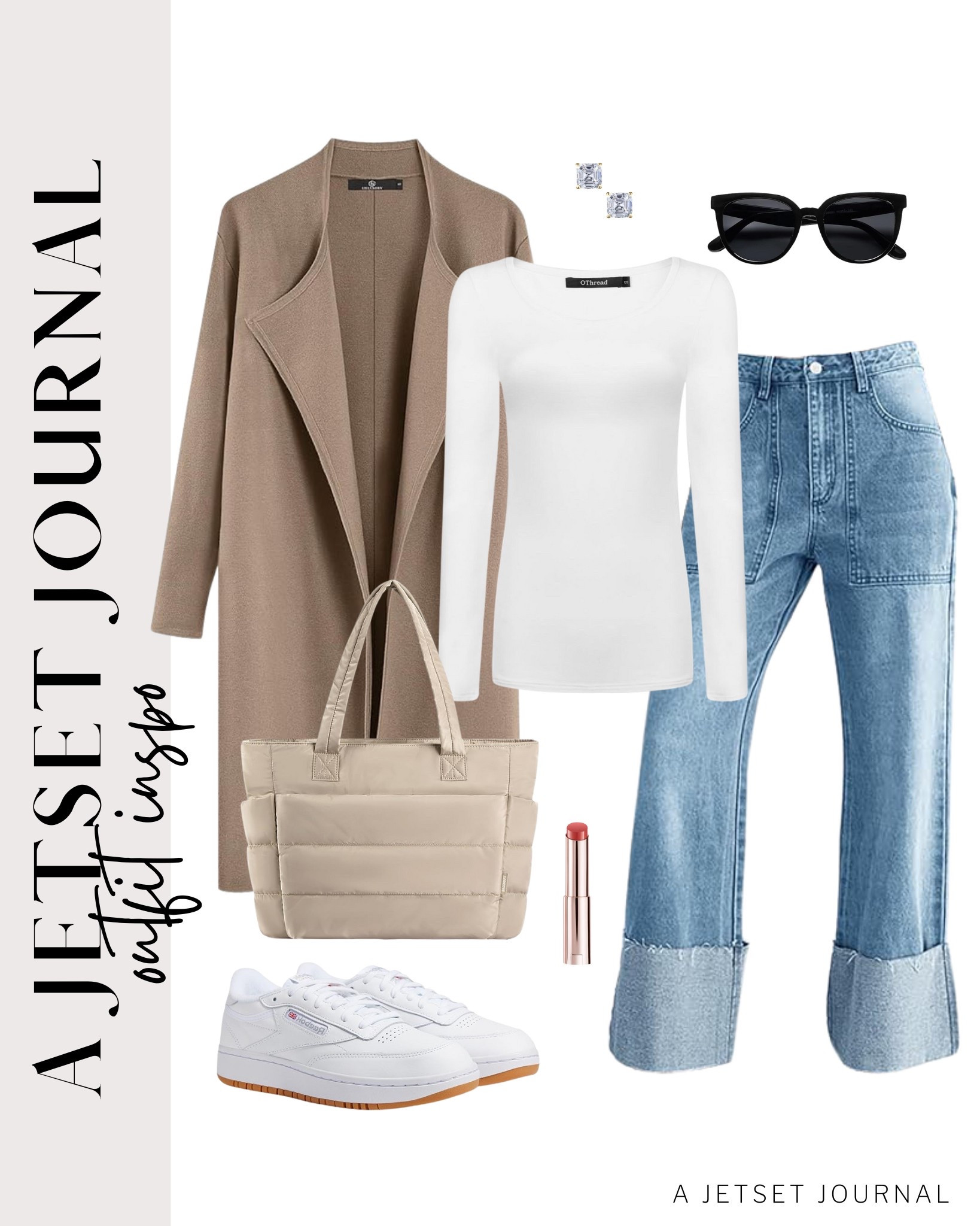 Baggy cuffed jeans are so stylish! Pair them with a cardigan sweater jacket and a long-sleeve shirt!

makeup favorite, white sneakers, functional bag, trendy look, spring fashion, wardrobe refresh, amazon fashion, affordable style, fashion finds, how to style, affordable outfit idea

#LTKU #LTKSeasonal #LTKStyleTip