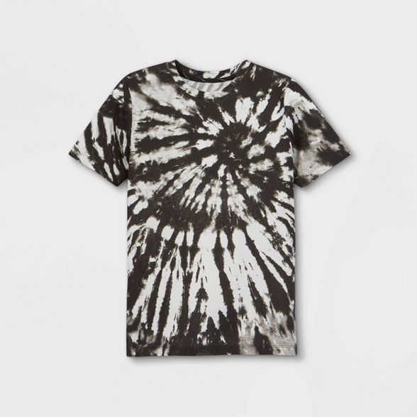 Boys' Tie-Dye Swirl Short Sleeve T-Shirt - art class™ Black/White | Target