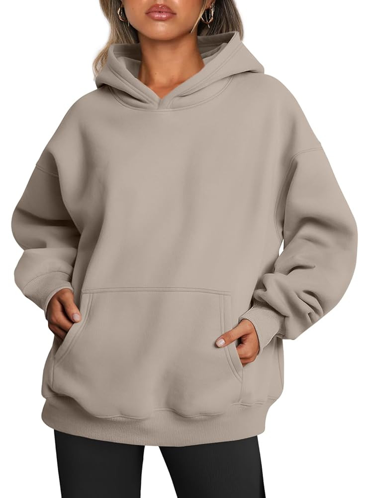 Trendy Queen Womens Oversized Hoodies Fleece Sweatshirts Fall Fashion 2025 Pullover Sweaters Wint... | Amazon (US)