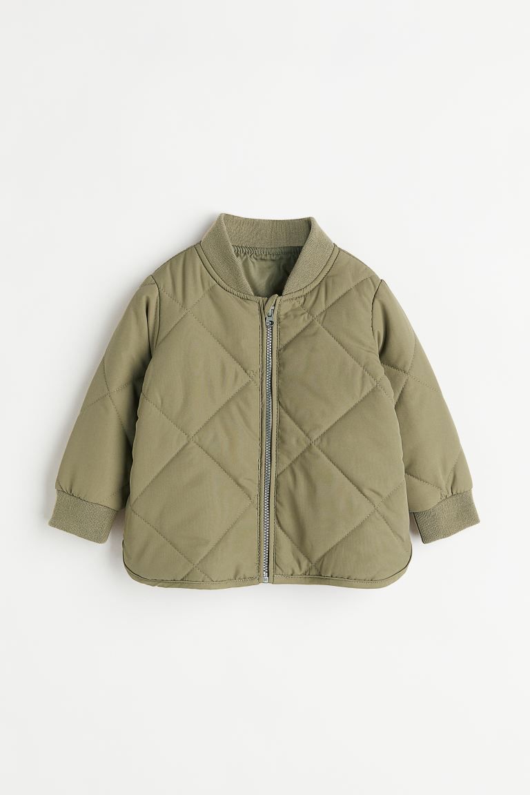 New ArrivalQuilted, lightly padded jacket in woven fabric. Low, ribbed collar, zipper at front wi... | H&M (US + CA)