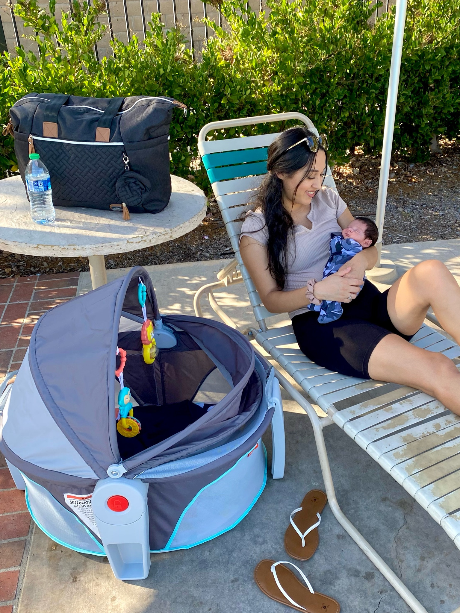 Using my On-The-Go Baby Dome while hanging out by the pool ☀️🩵 #pool #summer #babymusthaves 

#LTKfamily #LTKbaby #LTKFind