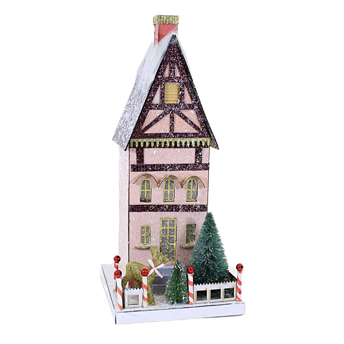 Cody Foster 15.5 Inch Petit Townhouse House Putz Village Light Up Retro Village Buildings | Target