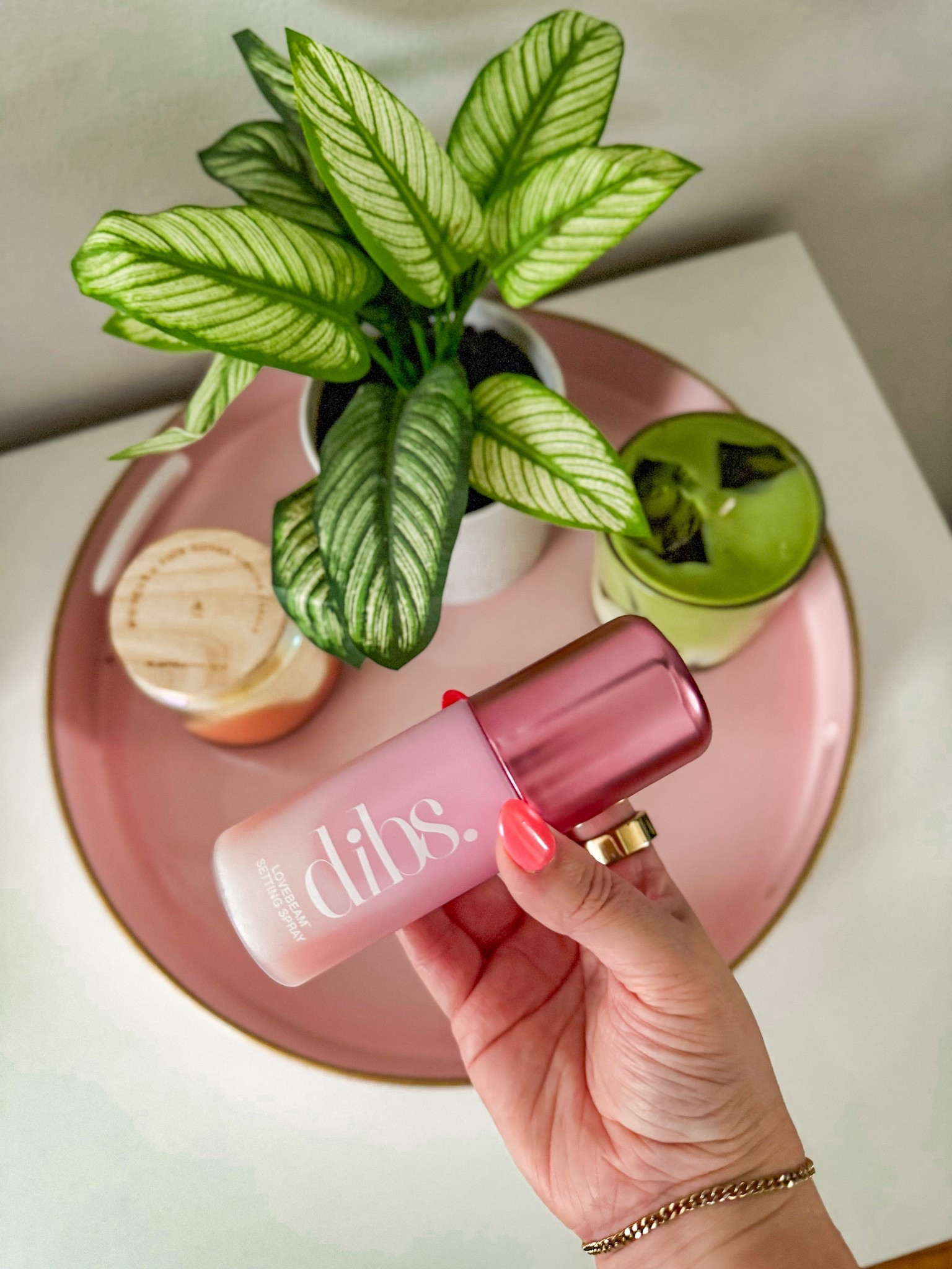 Dibs setting spray- OMG it smells heavenly, it’s a light mist spray that is so refreshing!! Definitely planning a long wear test to give full review of the hold on makeup all day! 
Use code SHELLI for discount! 

Spring makeup, spring beauty, beauty over 40, beauty faves 

#LTKFindsUnder50 #LTKOver40 #LTKBeauty