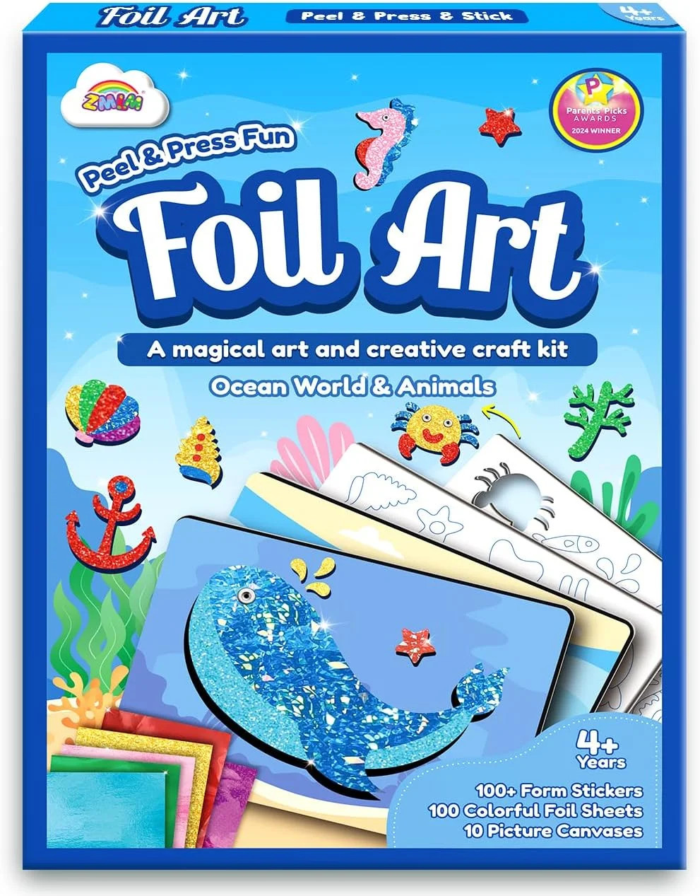 ZMLM Foil Fun Kids Toys - Ocean World & Animals Toy Set - Arts & Crafts Supplies for 4+ Boys and ... | Walmart (US)