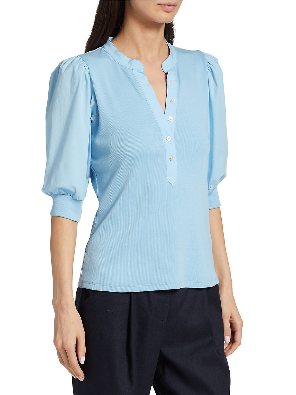 Coralee Puff-Sleeve Top | Saks Fifth Avenue