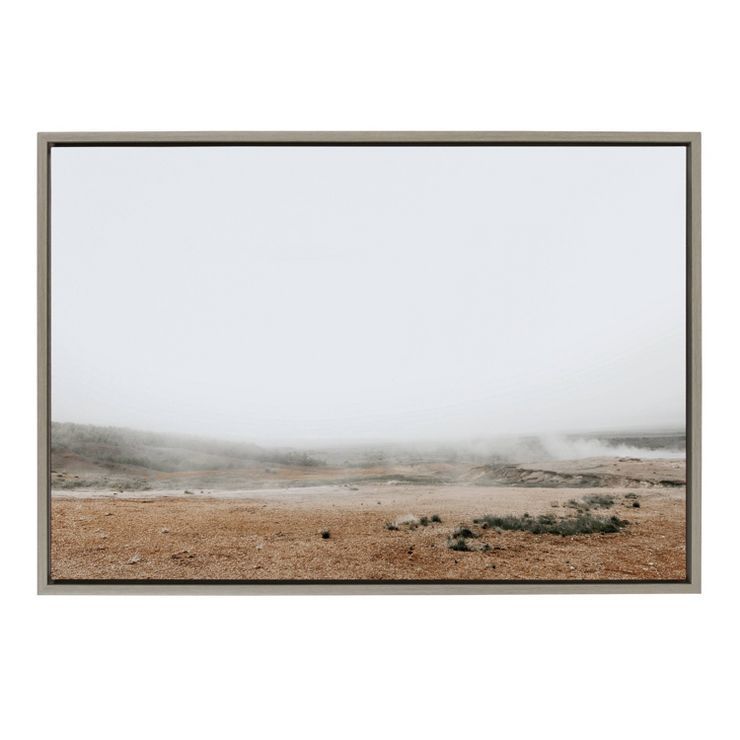 23" x 33" Sylvie Fogged Landscape Framed Wall Canvas by Alicia Abla Gray - Kate & Laurel All Thin... | Target