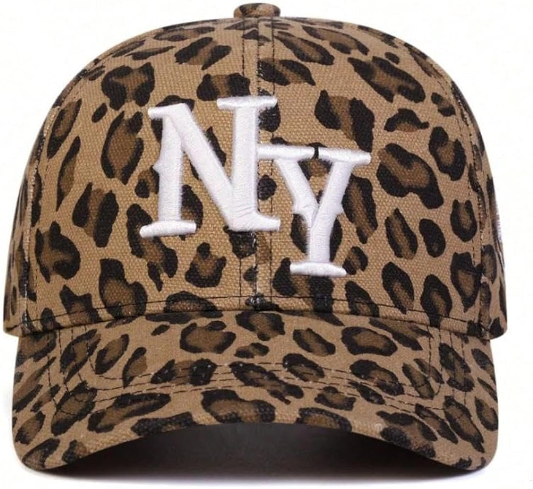 Amazon.com: Women's Leopard Print Baseball Cap, Outdoor Adjustable Casual Hat, Suitable for Sprin... | Amazon (US)