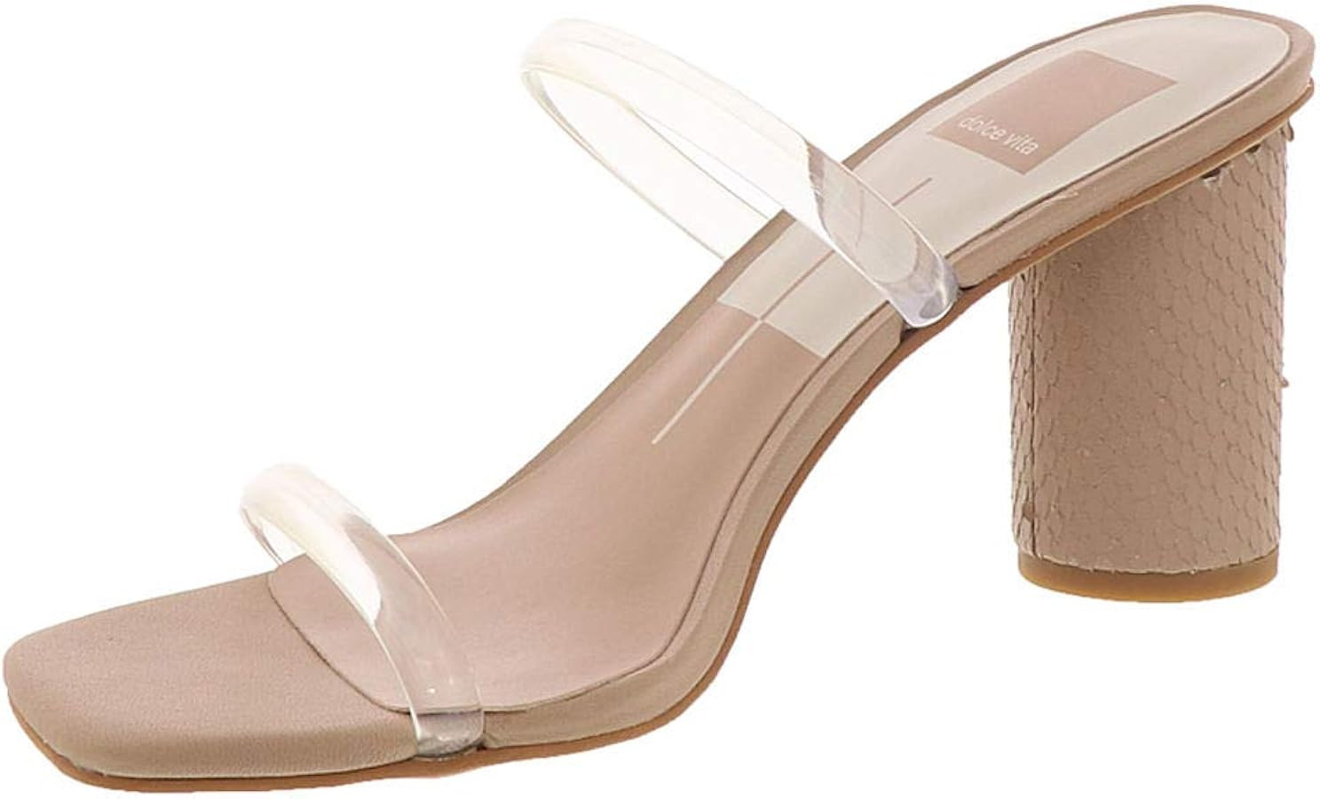 Dolce Vita Women's Noles Vinyl Heeled Sandal | Amazon (US)