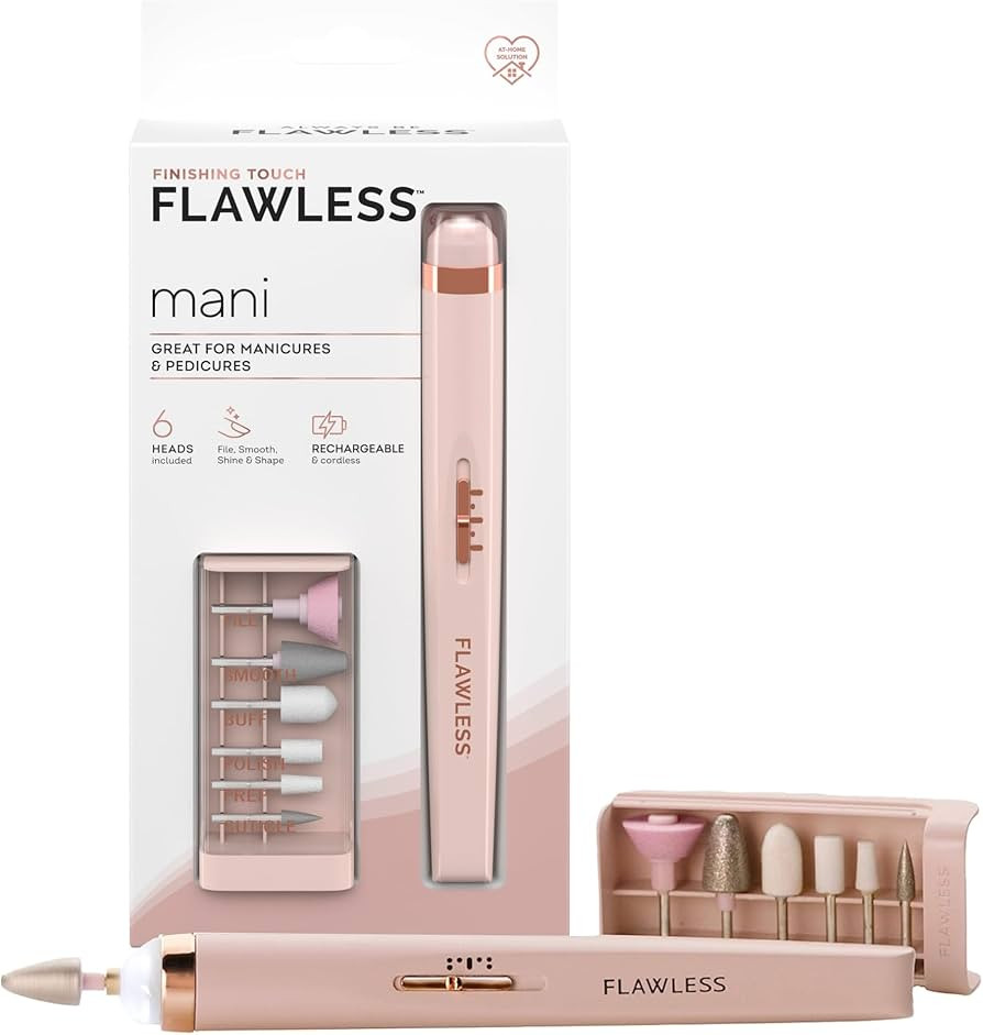 Finishing Touch Flawless Salon Nails Kit, Electronic Nail File and Full Manicure and Pedicure Too... | Amazon (US)