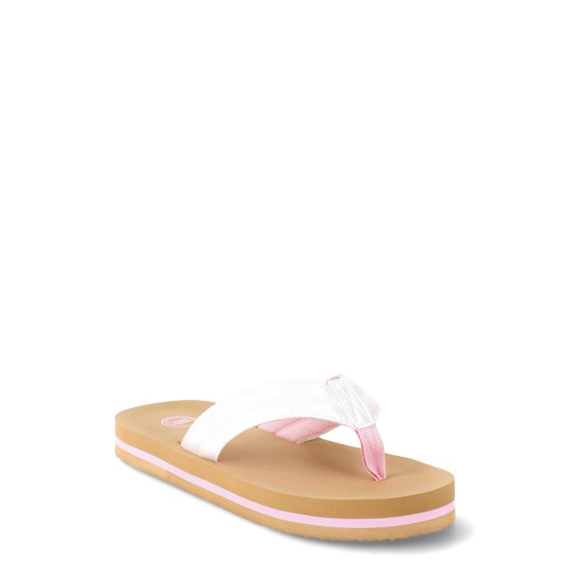 Wonder Nation Girls Iridescent Sporty Flip Flop Sandals | Walmart (US)