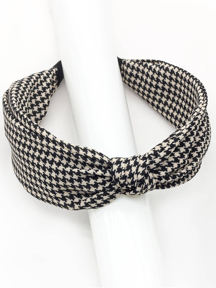 Nieuw
     
      Houndstooth patroon knoop decor hoofdband
       
              
              ... | SHEIN