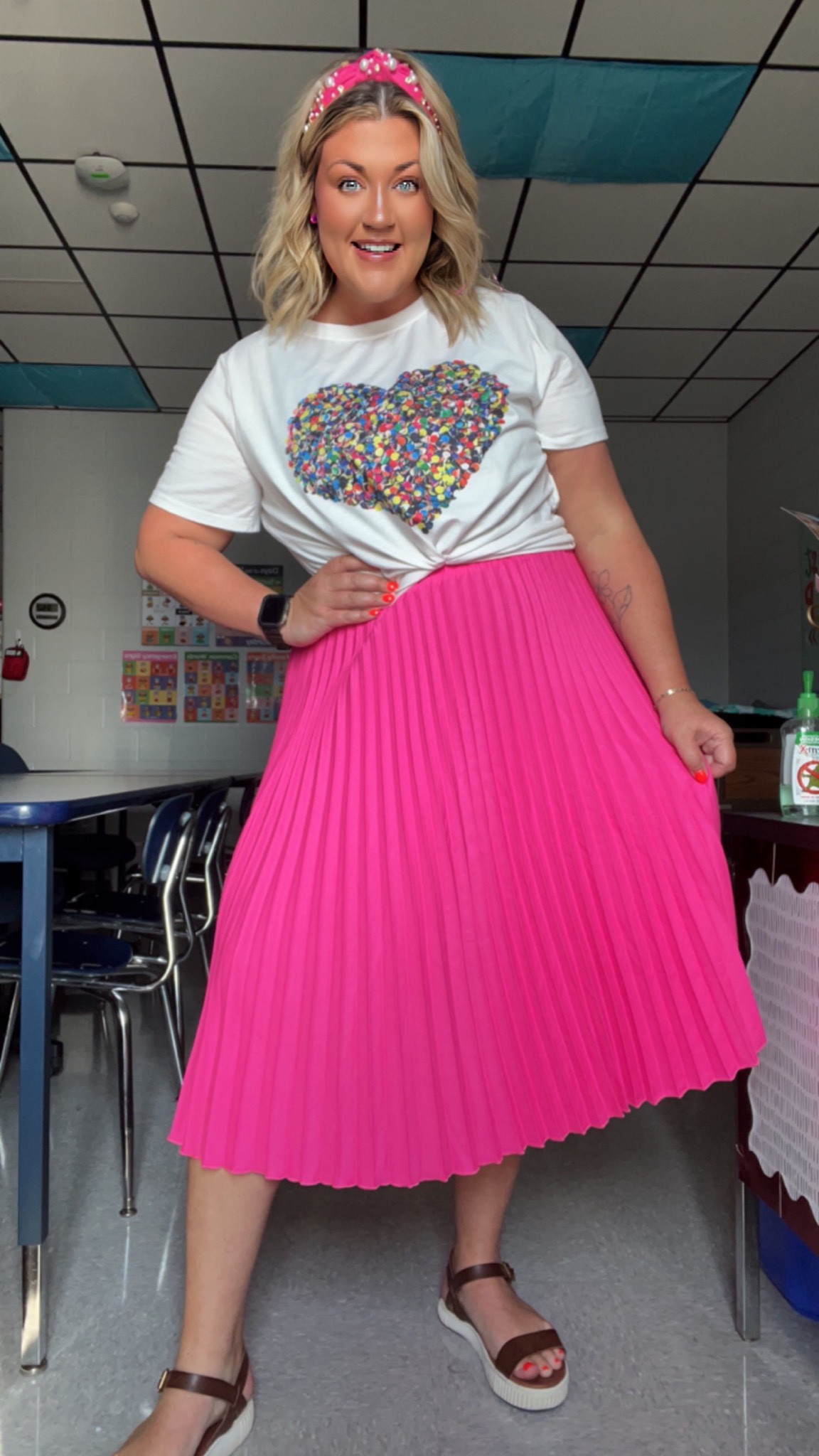 This pink pleated skirt is everything! SO many compliments today! Oh… & pink is for any day of the week, not just Wednesdays 😉 💖 

#LTKworkwear #LTKstyletip #LTKcurves