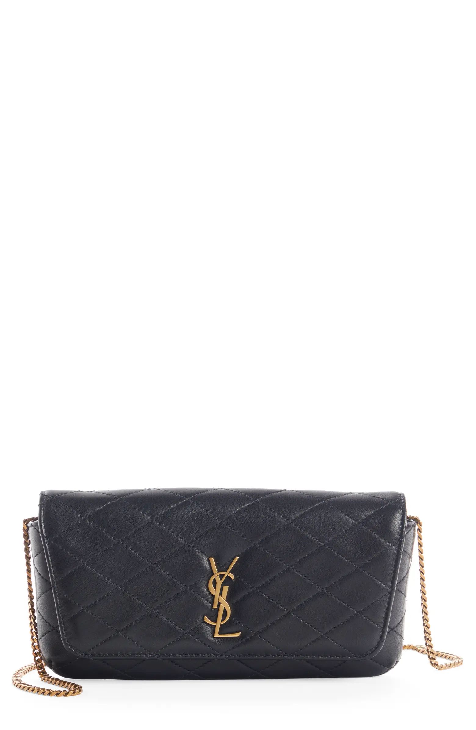 Saint Laurent Quilted Leather Phone Crossbody Bag | Nordstrom | Nordstrom