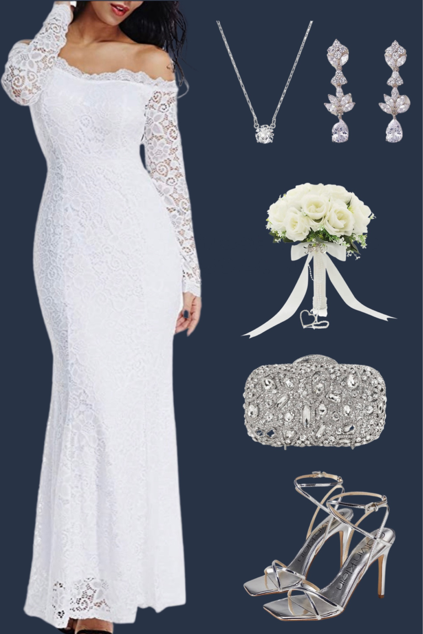Affordable bride style on Amazon.

#weddingdress #whitedress #silversandals #silverheels #silverclutch #LTKstyletip #LTKwedding

#LTKSeasonal