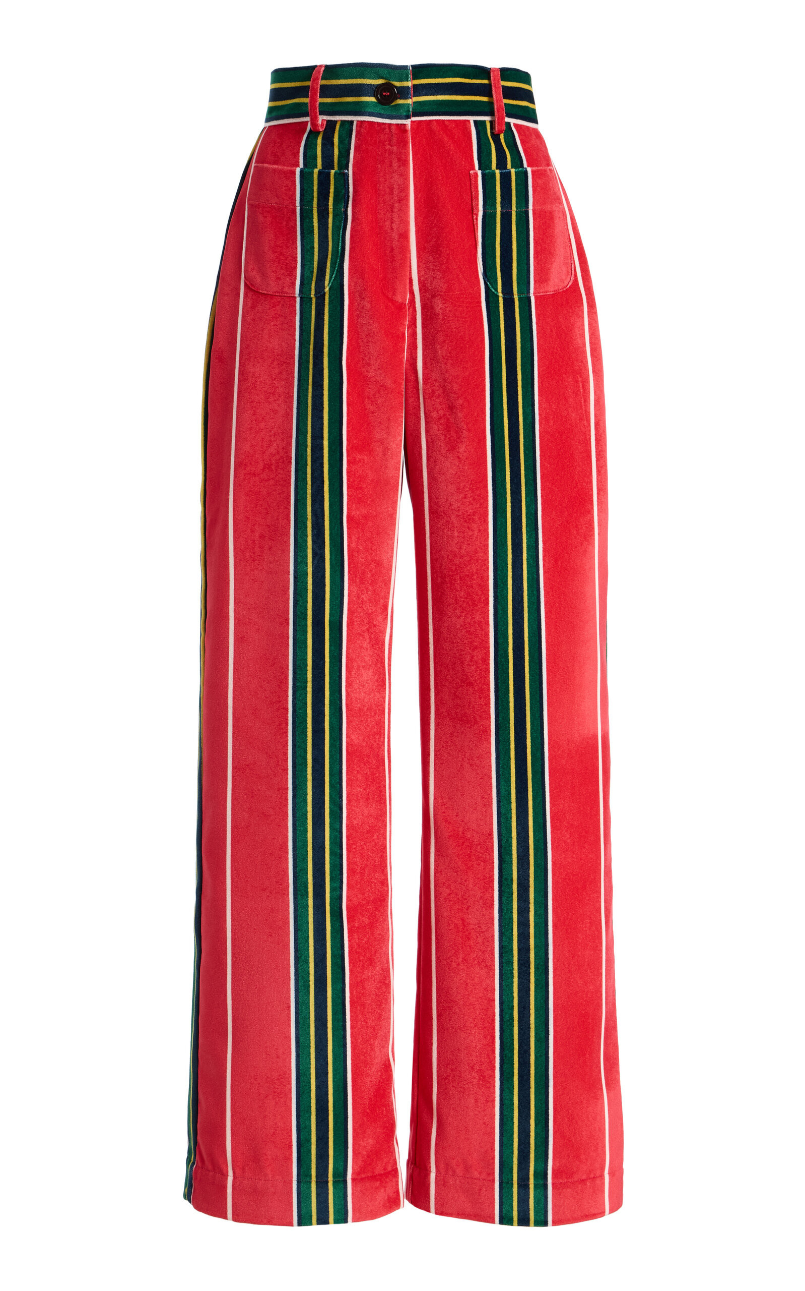 LA VESTE Pippi Striped Cotton Velvet Pants - Moda Operandi | Moda Operandi (Global)