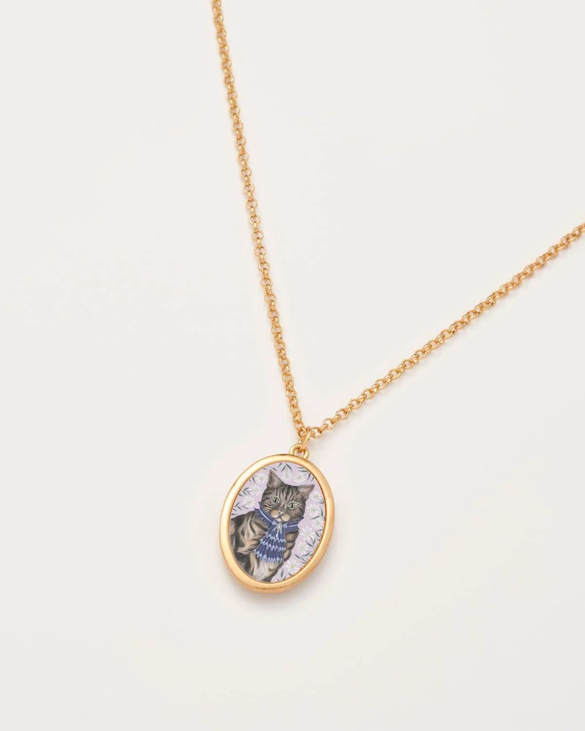 Catherine Rowe Pet Portraits Tabby Pendant Necklace | Fable England