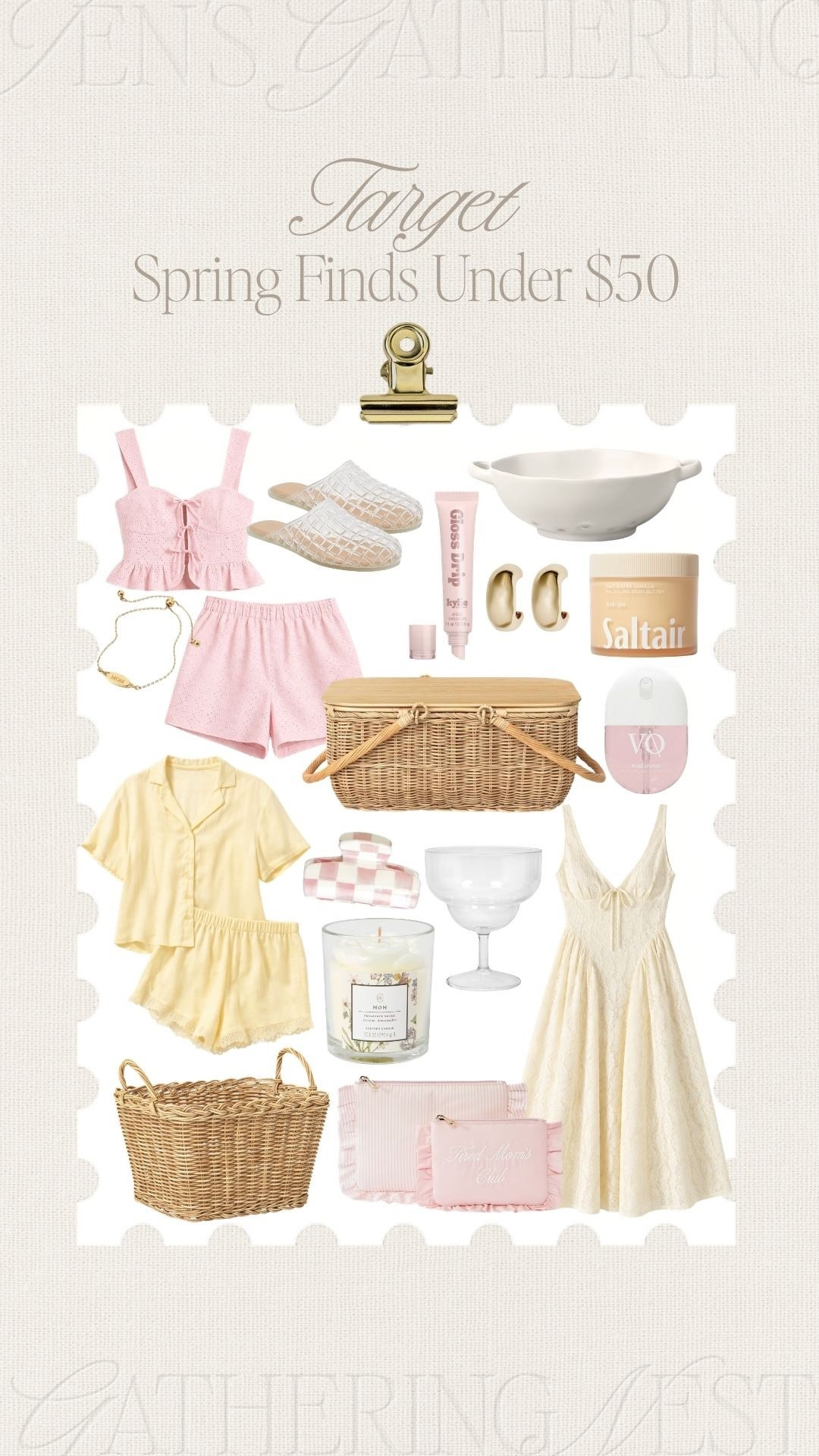 The cutest target finds for spring (all under $50) 🌸🍦🩰🌼

#target #targetfinds #targetfashion #springootd #butteryellow #pjset #springdress #jellyflats #berrybowl #beauty #picnicbasket #mom #mothersday 

#LTKBeauty #LTKmomlife #LTKSeasonal