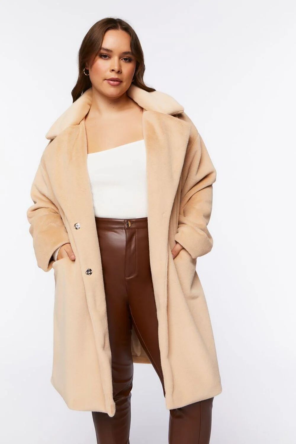 Plus Size Faux Fur Coat | Forever 21 (US)