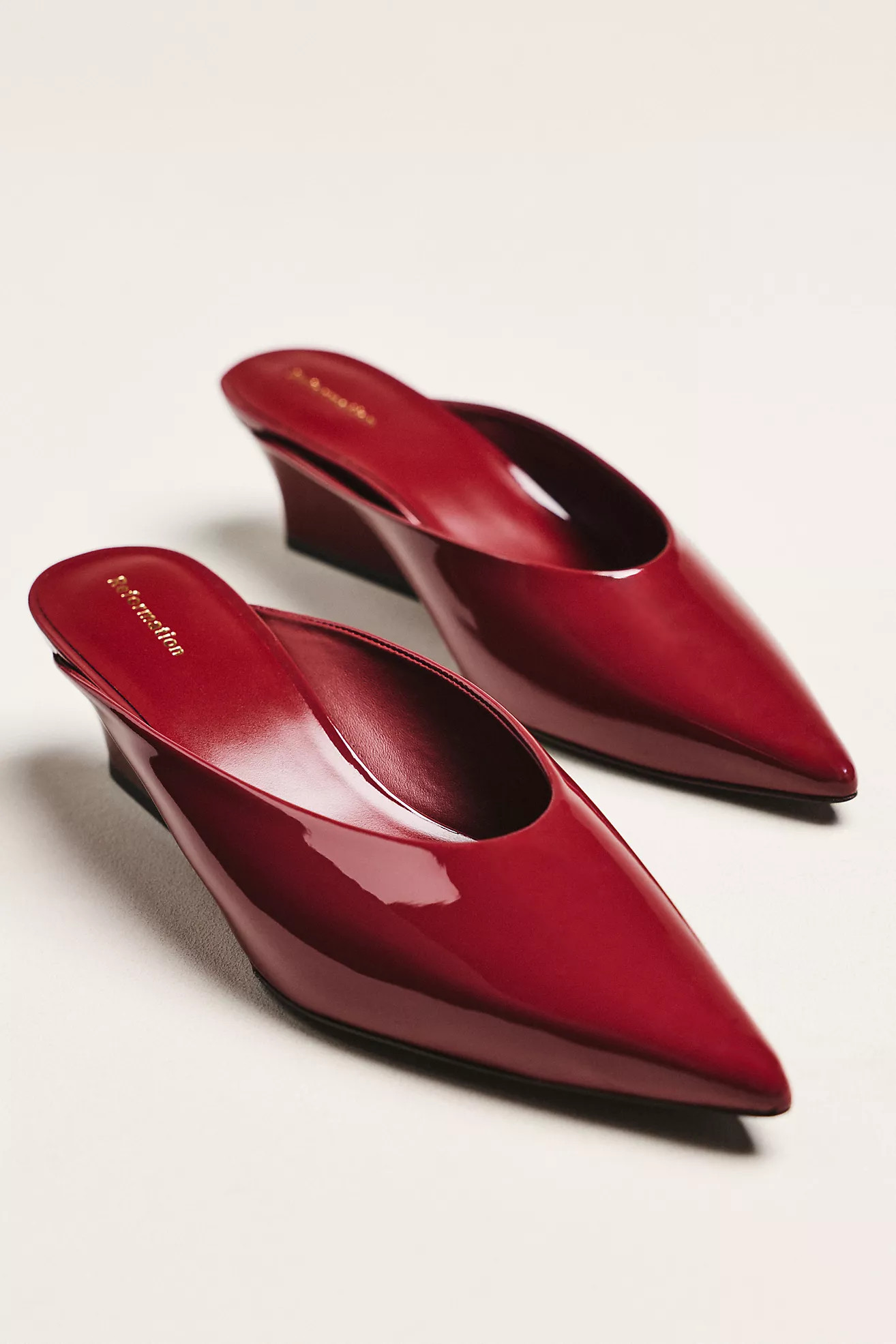 Reformation Marilyn Wedge Mule Heels | Anthropologie (US)