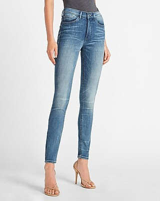 High Waisted Denim Perfect Skinny Jeans | Express