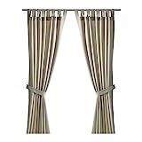 IKEA LENDA - Curtains with tie-backs, 1 pair, light beige - 140x300 cm | Amazon (US)