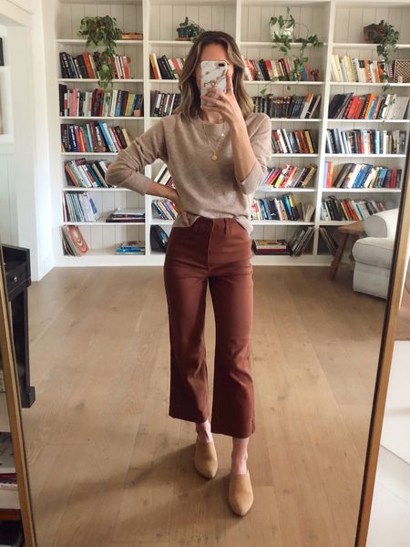 $39 pants (!!) and the prettiest cashmere sweater in classic oatmeal. Wearing 25 in pants (get them, they’re amazing😍👌) and a medium in the sweater - it runs small! Linked up the newest style of my mules, these are old Nisolo.✨

#LTKunder100 #LTKFind #LTKunder50