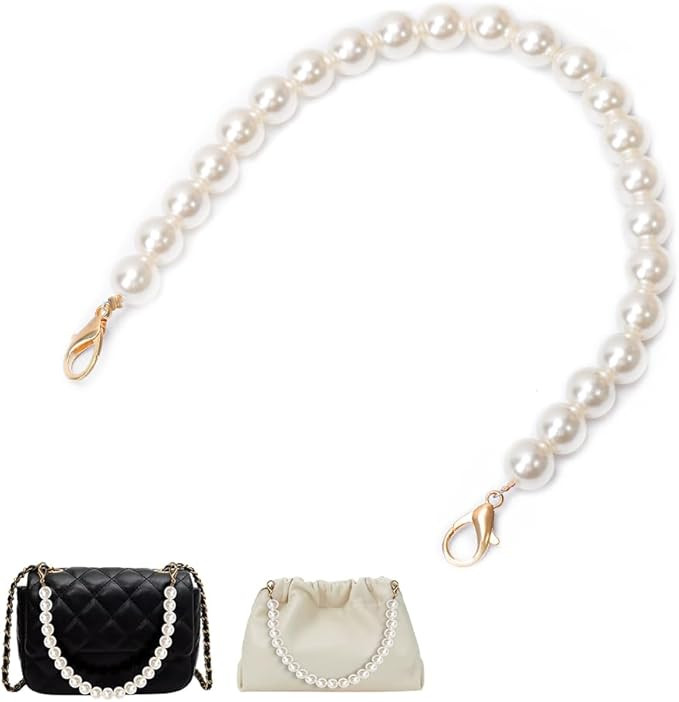 Classycoo Pearl Purse Chain Bag Decoration Chain with Metal Buckle | Amazon (US)