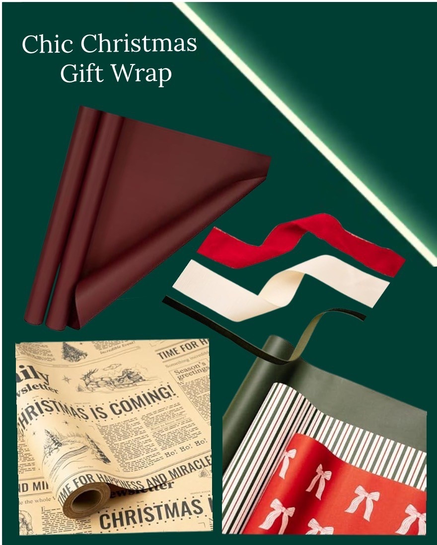Getting all my chic Christmas gift wrap from Amazon this year 🎁✨
Linking my favorite aesthetic wrapping paper, ribbons, and holiday gift accessories — modern, minimal, vintage + everything in between. Perfect for anyone wanting a classy, cohesive Christmas aesthetic under the tree.

#LTKHome #LTKSeasonal #LTKHoliday