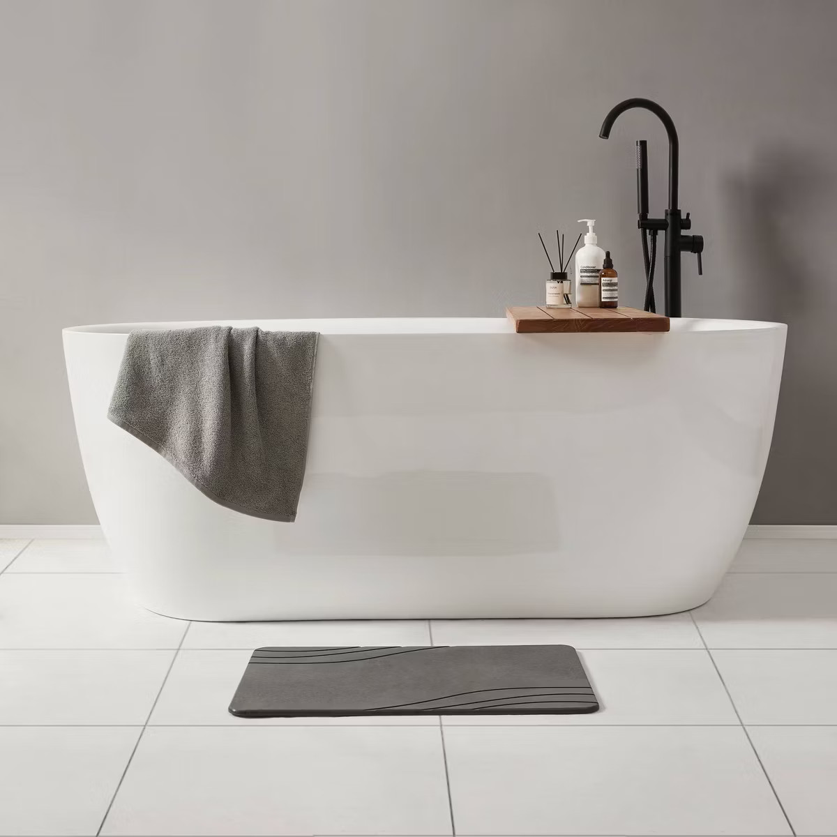 15.4"x23.6" Diatomaceous Stone Hard Bath Mat | Target